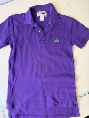 Perlis Kids Purple Polo Shirt with Embroidered Logo